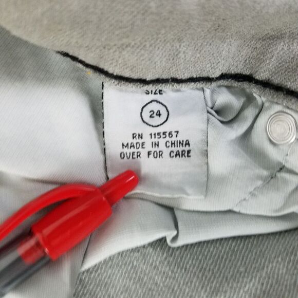 Hipstar Jeans Womens 24 Gray High Rise Skinny Leg Rhinestone Light Wash‎ Denim - Picture 10 of 16